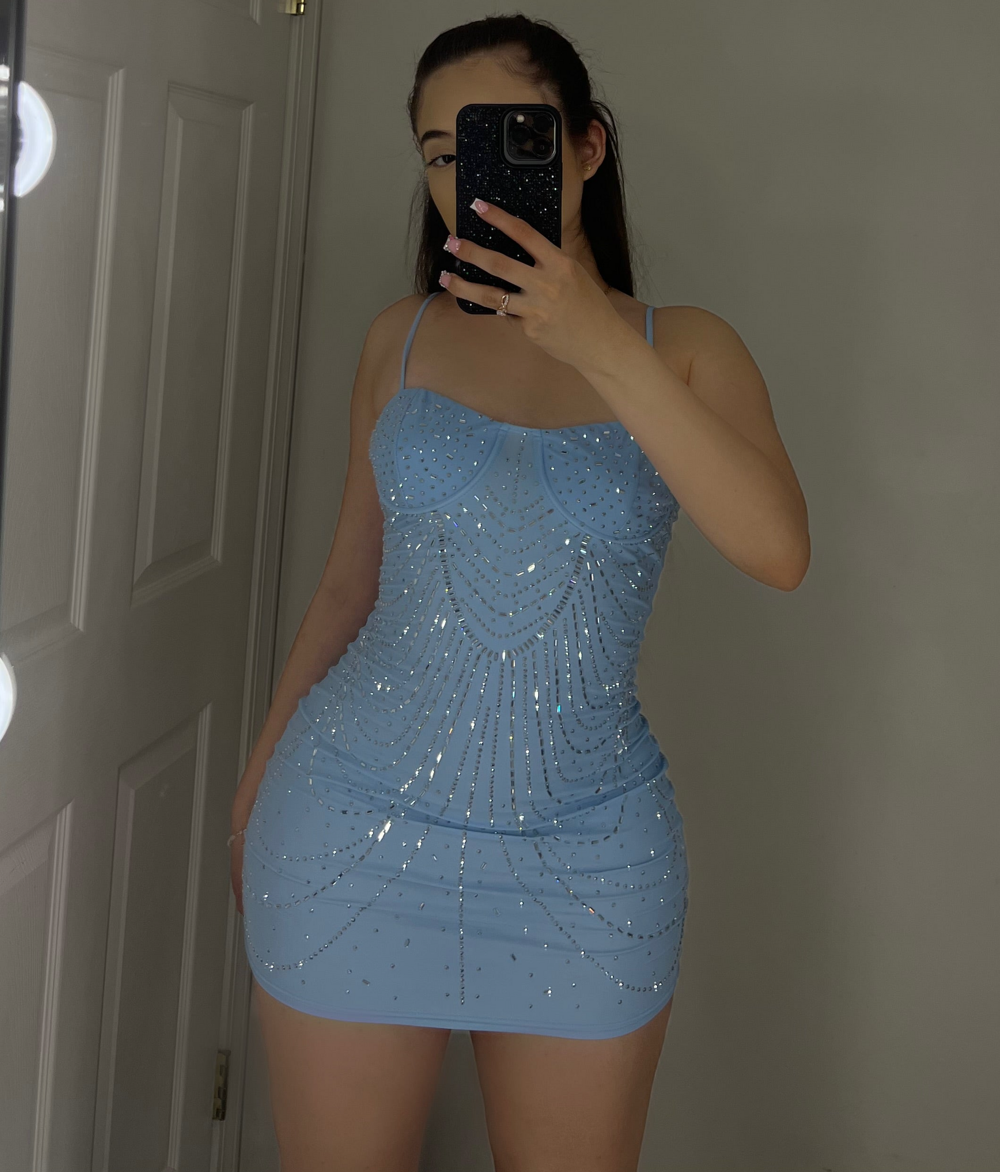 mermaid blue rhinestone dress Kweensempire mermaid blue rhinestone dress Kweensempire